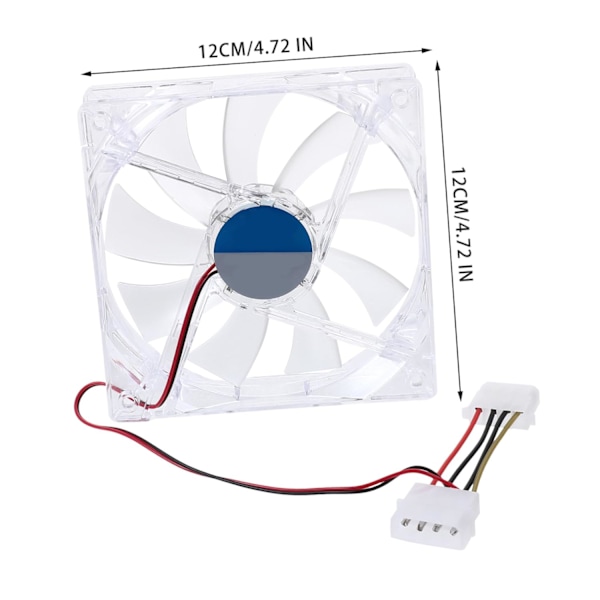 Effektiv Varmeafledning 12cm CPU Køleventilator LED Ventilator Radiator