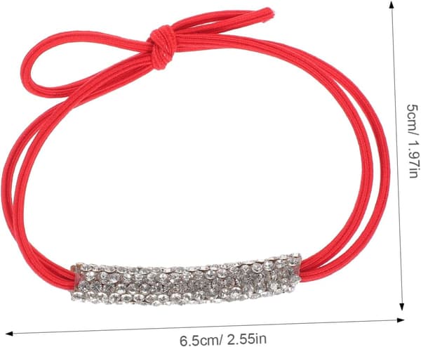 4 stk. Rhinestone Hårstrikker Hårbånd Elastiske Hestehaleholdere for Kvinner Jenter