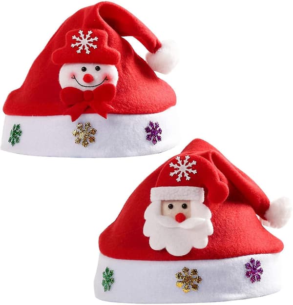2-pack Santahatt i Sammet för Vuxna och Barn