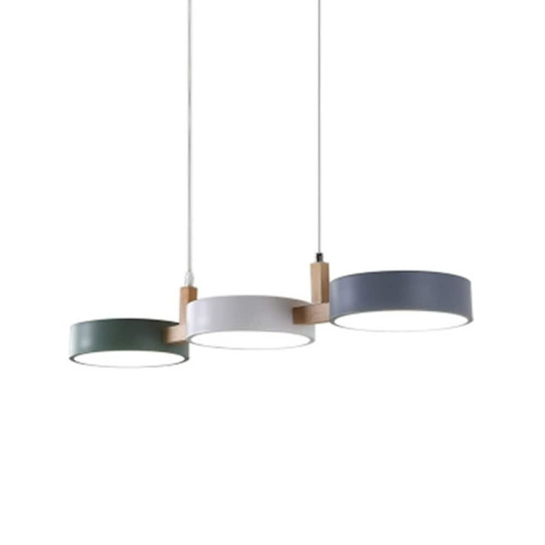 LED-Hänglampa Modern Trä 77cm Sladd Justerbar 3-ljus