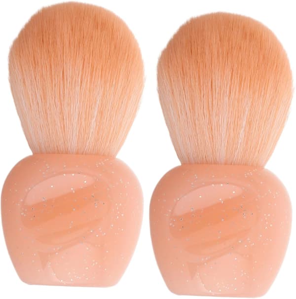 2 stk. neglestøvbørste Mini makeupbørste til kinder Bærbar blushapplikator