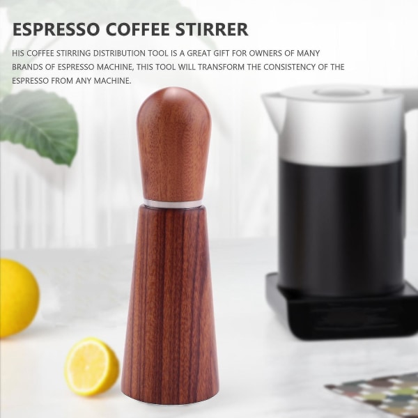 Espresso-omrører, Kaffeomrøringverktøy for Espresso, rødbrun
