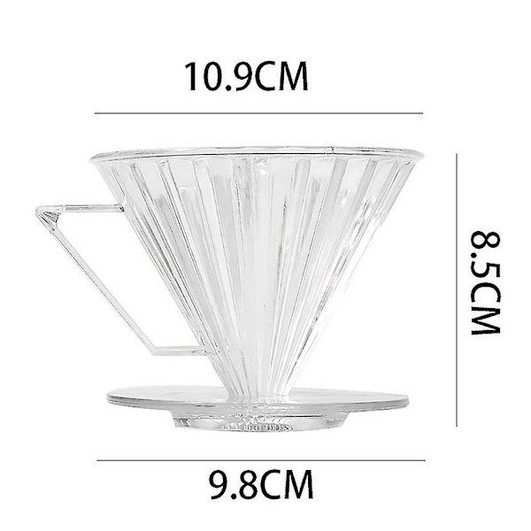 Kaffedripparkanna V60 Hartsfunnel Droppkaffe Bärbar Maker Filterkopp Träställ Bryggning