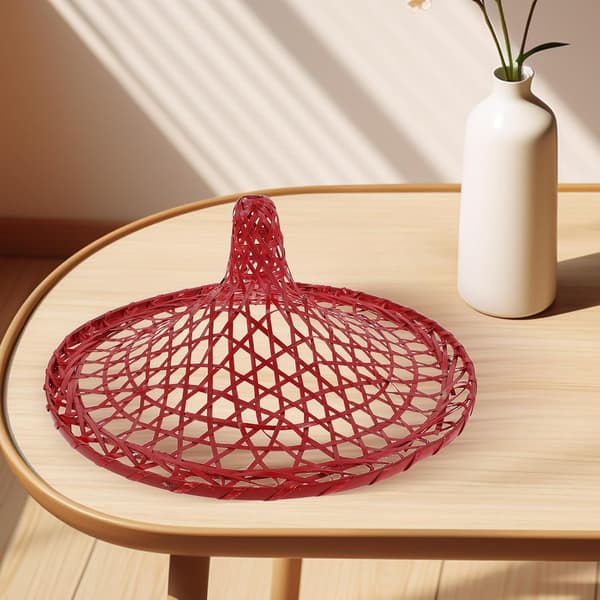 Klassisk asiatisk konisk hat - Håndvævet bambus hat 36 cm diameter