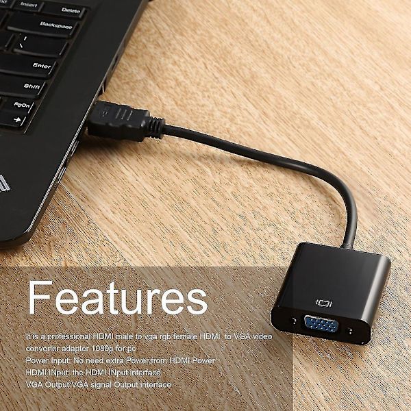 HDMI Hann til VGA RGB Hunn 1080p Videokonverter