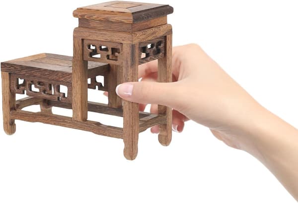 Kaffe Tre Stativ for Utstilling Bonsai Holder Håndverk Base Solid Struktur Stabile Støttepunkter