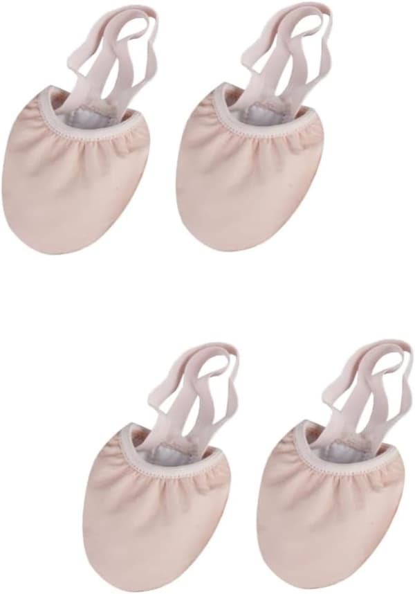 2 par elastiske bånd dansesko Halvsåle ballettsko for voksne Tåstøtte for dansetrening