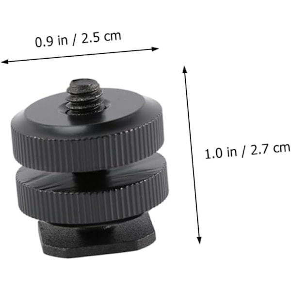 Adapter för Blixtsko av Aluminiumlegering Stativskruvadapter för Kameramonteringsrigg Dubbla Lager