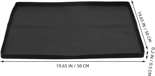 Silikon droppskål Minikylskåpsbricka Rektangulär 500*500mm Robust Lättvikts Svart Matta