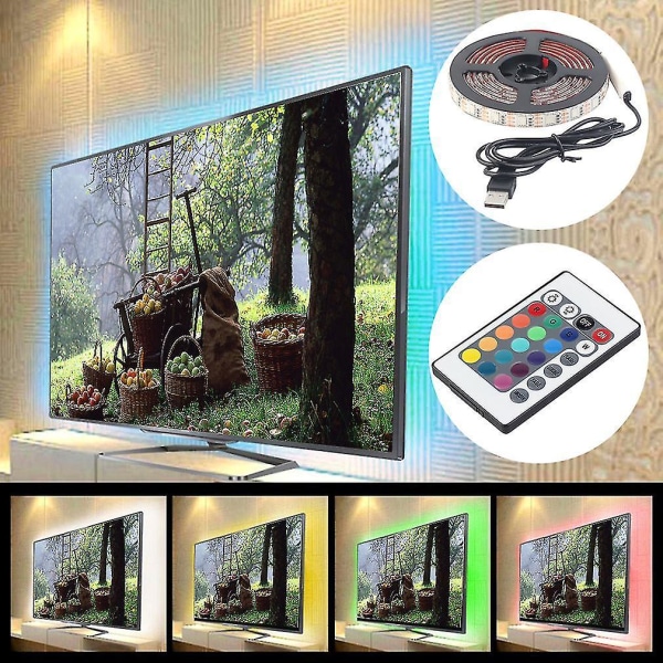 Vandafvisende LED-strimler 12 RGB 5050 SMD Hvide Stribelamper