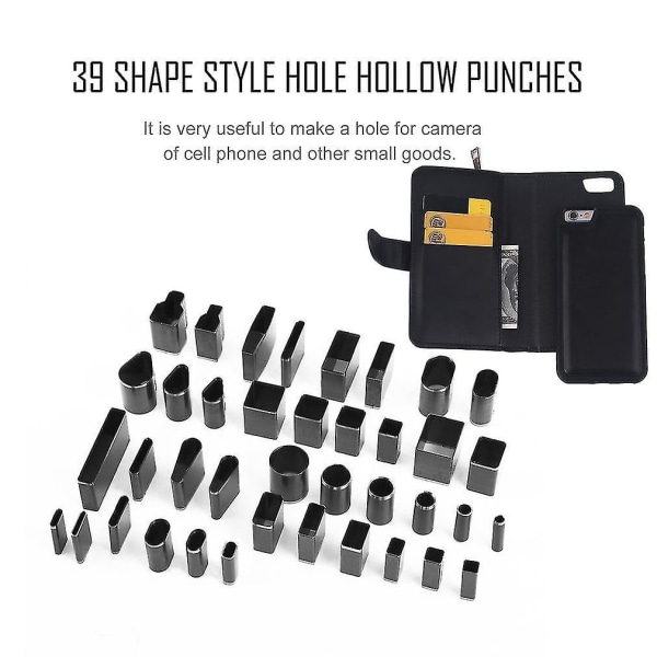 39 form hul hulskærer punch metal læder håndværk