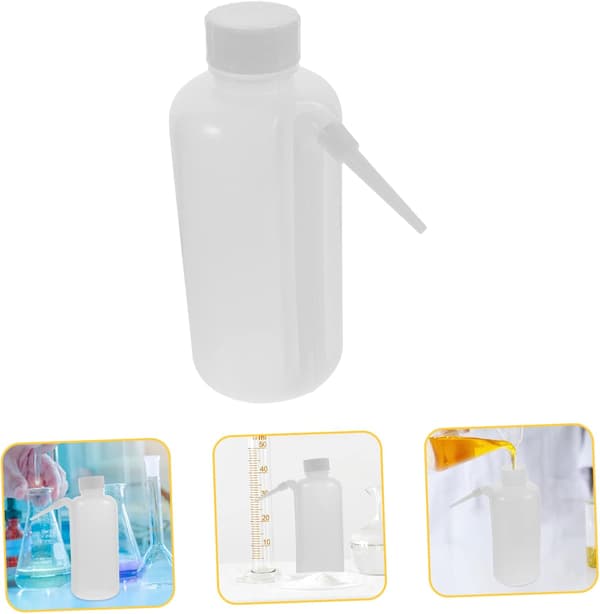 500 ml plastvaskeflaskesett med 4 påfyllbare sikkerhetsklemme flasker