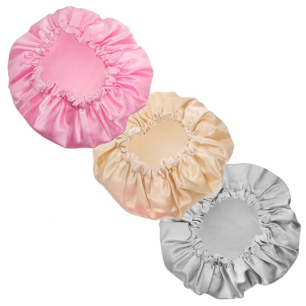 3-pack Duschmössor Vattentäta Återanvändbara Mode Badmössor Badhattar För Makeup Kvinnor