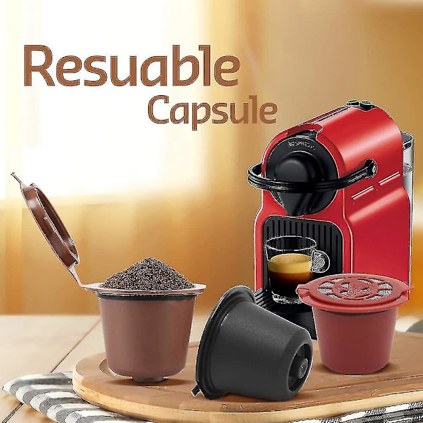 3 st återfyllningsbara, återanvändbara espressokapslar för kaffemaskin Återanvändbar kapsel Återfyllning Tom kapsel-haoyi-yuhao