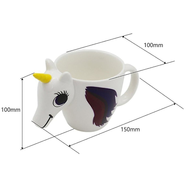 Sjarmerende Tegneserie 350ml Keramisk Fargeskiftende Kanne Kaffekopp