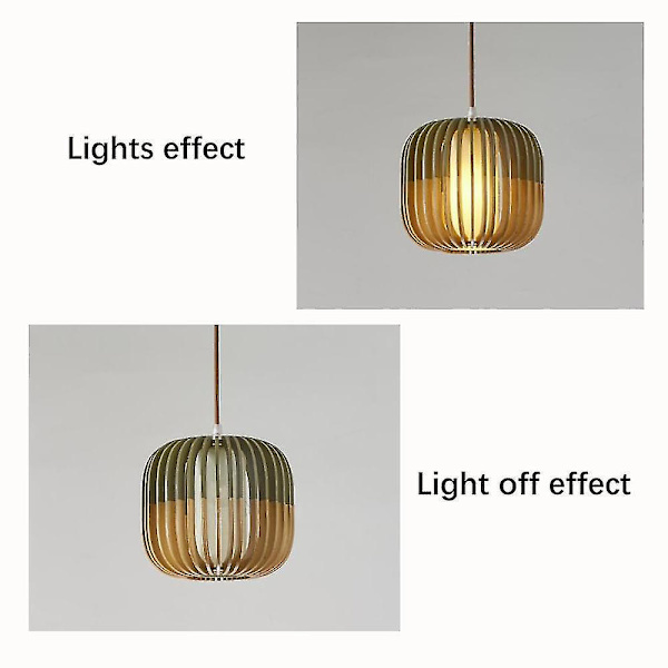 20cm Solid Træloftlampe LED Tre-farvet Lys