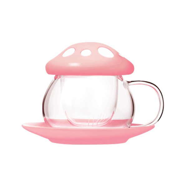 Glass Teekopp Soppkopp Infuser Keramisk Lopp Coaster