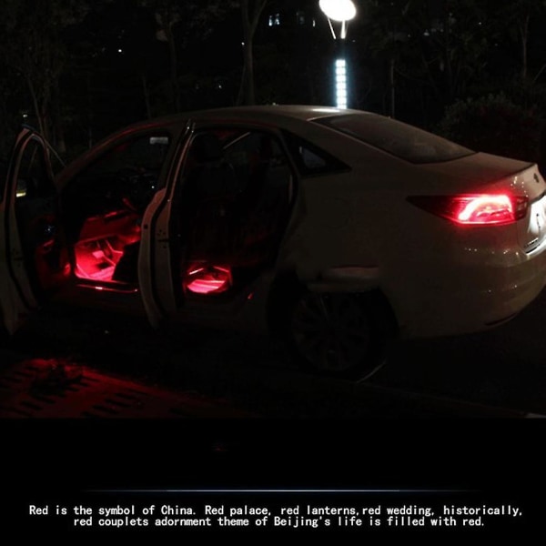 1 for 4 Atmosphere Neon Light Lampe RGB 9 LED Car Wireless