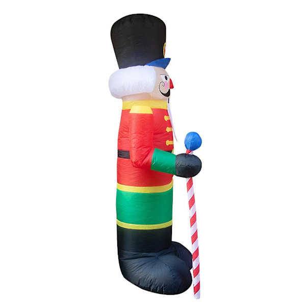 2,4m Uppblåsbar LED Julnötknäppare Modell DIY Julparty Tillfälle Rekvisita Dekoration