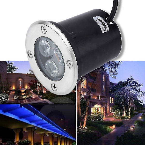 3W LED Vattentät Utomhus Markbelysning Landskapsbelysning DC 12V
