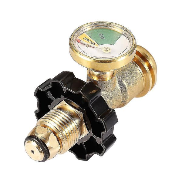 Universal Propantankadapter med Måler - Konverterer til Qcc1 / Type 1 - Til Campingvogn, Grill
