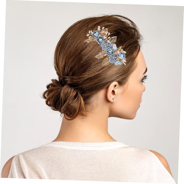 Elegant blomsterhårkam for bruder Blomsterhårsidekam Hodeplagg