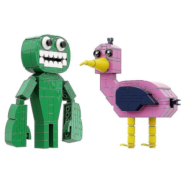 Gobricks Garten Of Banban Bricks Game Headed Flamingo Moc Building Blocks Children's Educationa Green-headed monster