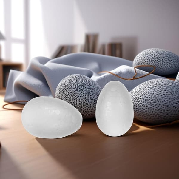 100 stk. hvite 50 mm isopor egg til påskehåndverk DIY-maling glatte kunstige eggkuler