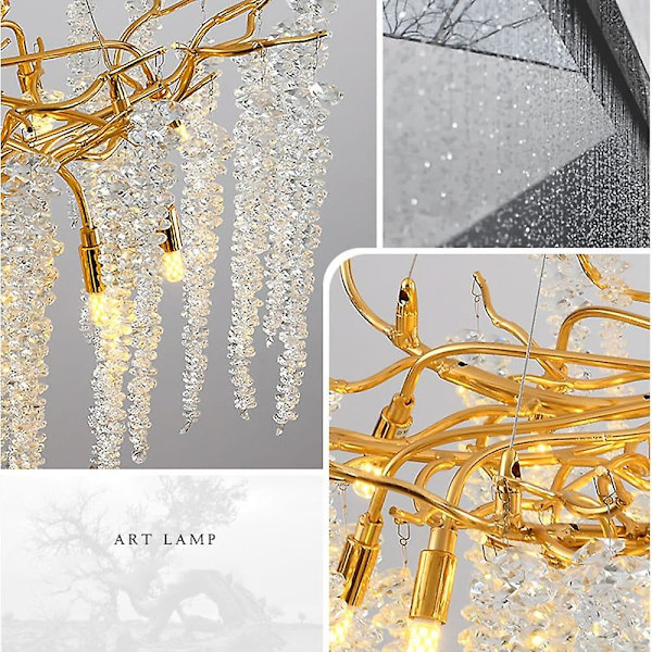 60cm Unik Design Lysekrone Aluminium Led Nordisk Stil