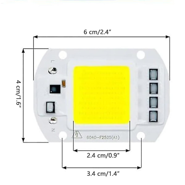 5 stk 50W DIY COB LED-brikkepære for flomlys
