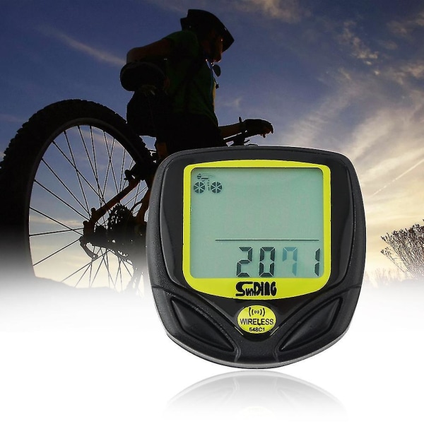Trådløs LCD cykelcomputer kilometertæller Speedometer cyklus
