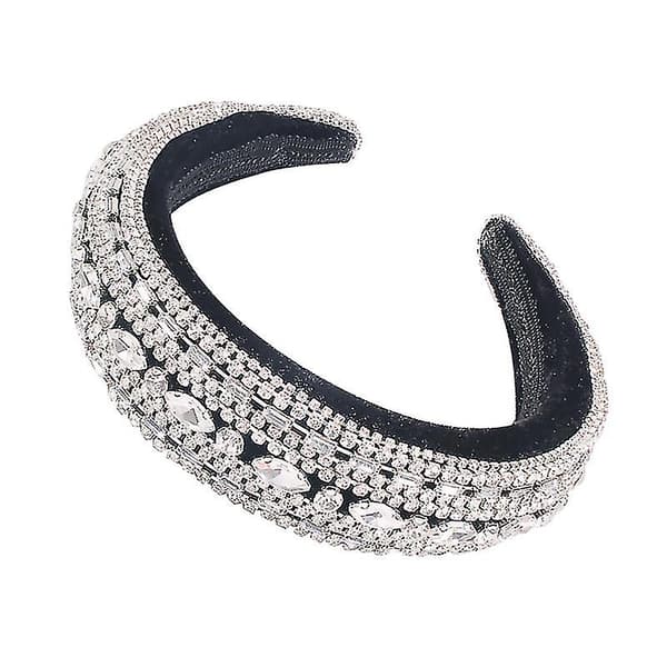 Retro Bredde Bryllupshårtilbehør Stilige Brudeskroner Rhinestone Hodeplagg