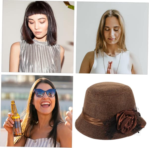 Retro spetsblomkruka hatt för kvinnor varm vintermössa blommig design