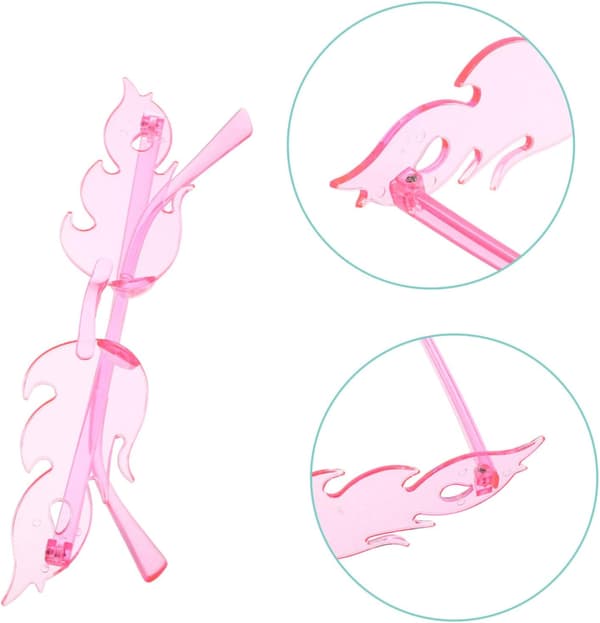 Flammemønster Rosa Ramme Solbriller Lette UV-beskyttelse Damesolbriller
