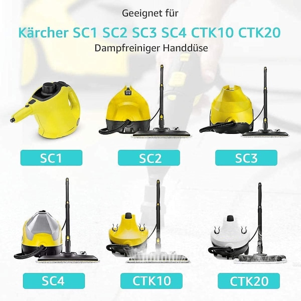 Set med 5 Runda Borstar för Kärcher Ångrengörare (1 Stor och 4 Små)