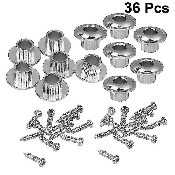 2 Sæt Halvlukkede Guitar Stemmeskruer Konverteringsbøsninger Adapter Ferrules Guitar Stemmeskruer Bøsninger