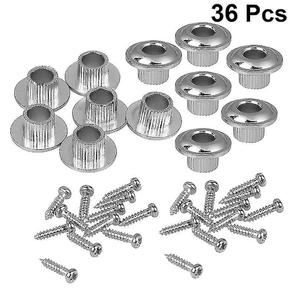 2 Set Semislutna Gitarrstämskruvsbussningar Konverteringsadapter Ferrules Gitarrstämskruvsbussningar