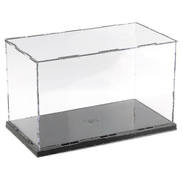 30cm Perspex Akryl Displaykasse H-boks Plastbase Støvfri Figur Trofæ