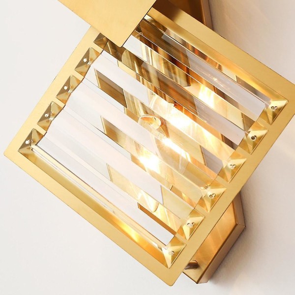 LED Vægskinner Krystal Sconce Geometrisk Moderne Guld