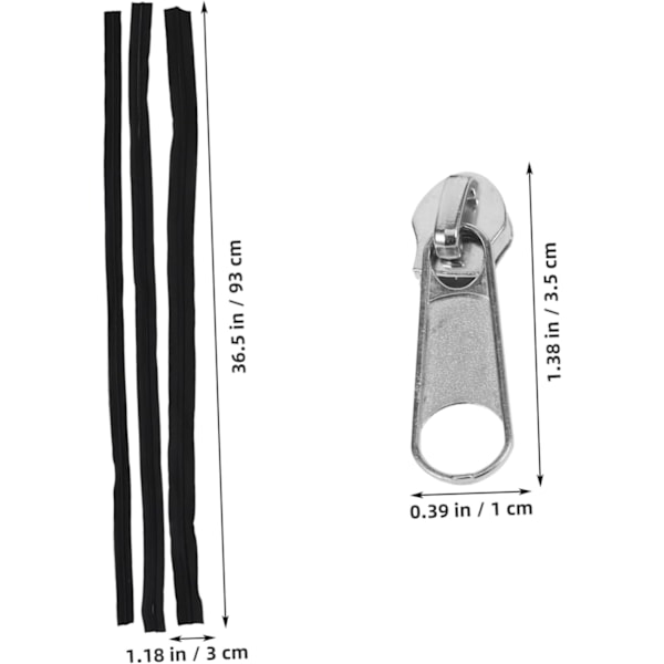 DIY Lynlås Slider Udskiftningsdele Sæt Multi-Purpose Lynlås Trækflapper