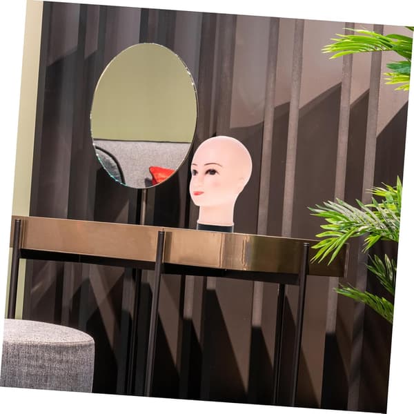 Profesjonell parykkutstillingsmannekenghode for styling, plasthodeform for kvinner, brillehette