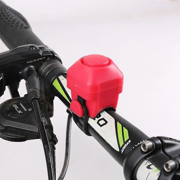 Cykelklocka Horn Cykling Elektronisk Hög Ljud Ring Batteri Alarm Set Red