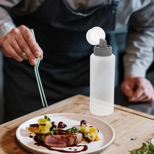 4 kpl hillopulloja salaattikastikepulloja 350 ml PP PE läpikuultava helppo puristaa mauste
