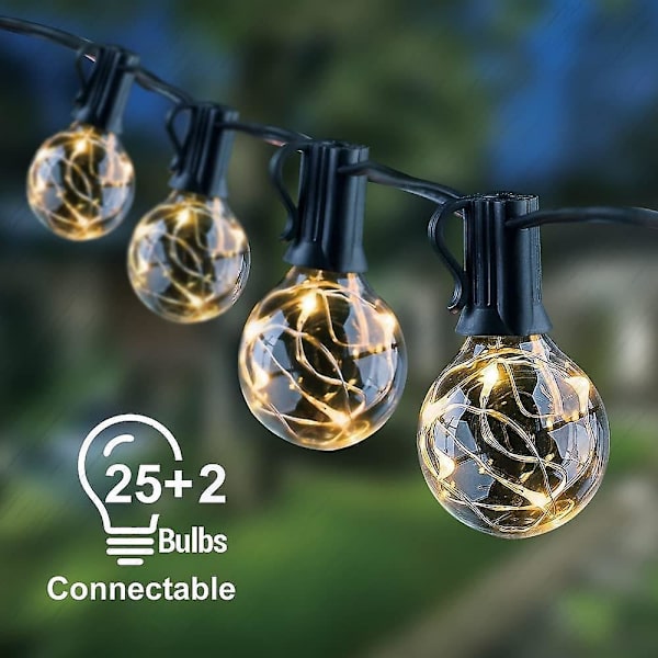 Globeljussträng för utomhus 7,5m LED G40 8 lägen