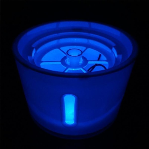 Automatisk Vandfontæne til Kat med Filter 2,4L USB LED Grå Dispenser