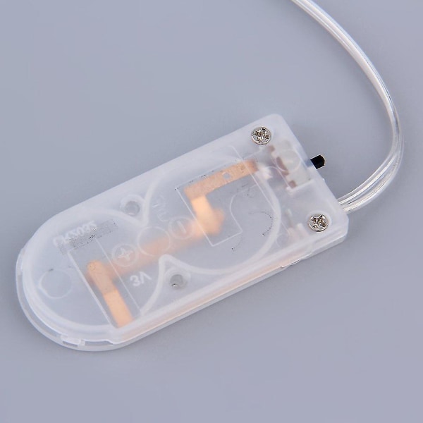 2m 20 LED-lampor med knappbatteri, koppartråd