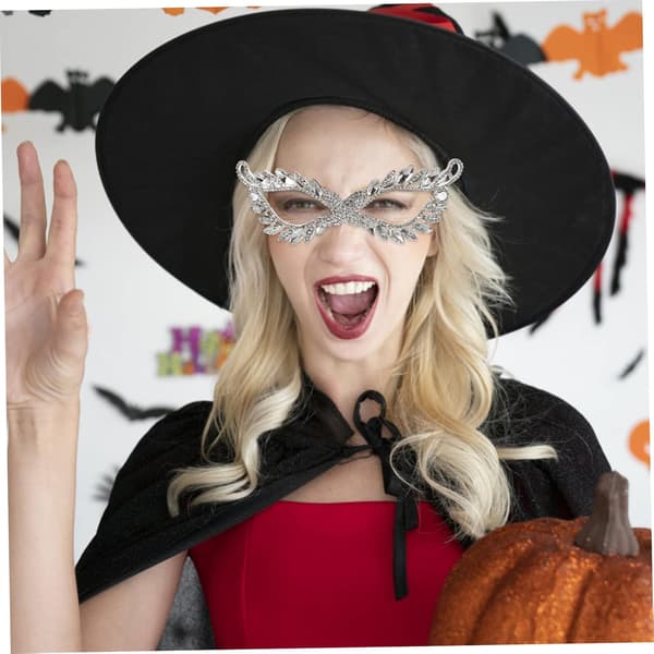 Rhinestone Halv Maskerade til Kvinder Elegant Kostume Tilbehør