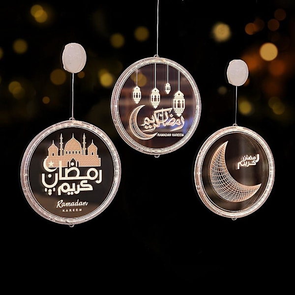 Eid Mubarak Kuun ja Tähden Valot Linnan Koristelamppu