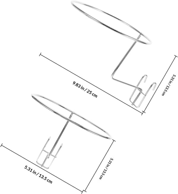 Hattutstillingsstativ Plassbesparende Veggmontert Rustfritt Stål 5 stk Organizer