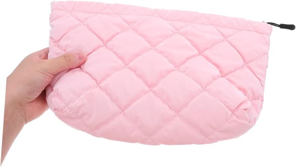 Quiltet broderet makeuptaske til kvinder Polyester kosmetisk organisering